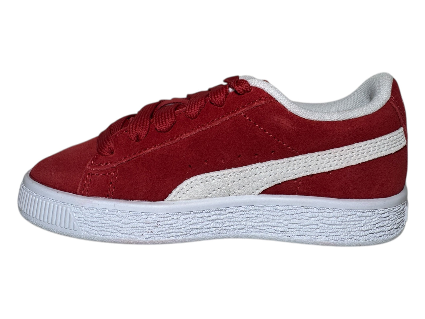 Tenis Puma Suede Classic Gamuza Rojo Con Blanco Para Niños